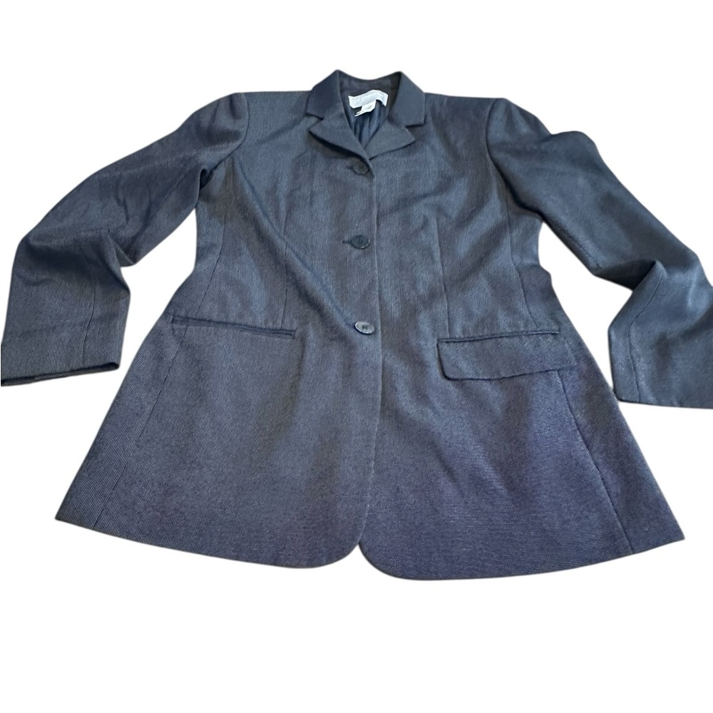 Liz Claiborne Fitted Blazer Women’s Size 6 Navy Blue Classic Career Jacket